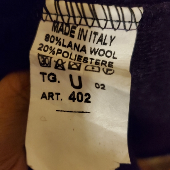 80% Lana wool cross body sweater jacket - Picture 5 of 6